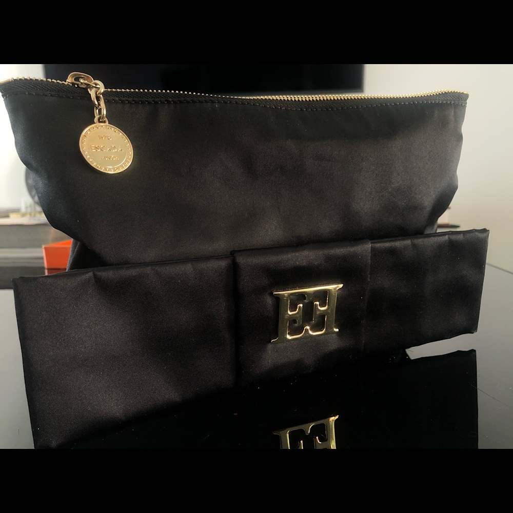Escada satin evening clutch